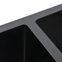 Miniatyr av produktbild för Handgjord diskho svart rostfritt stål
