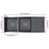 Miniatyr av produktbild för Handgjord diskho svart rostfritt stål