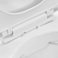 Miniatyr av produktbild för Toalettstol vägghängd utan spolkant keramisk vit