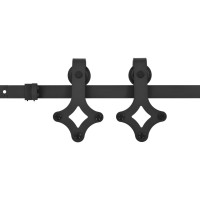 Produktbild för Skjutdörrsbeslag SKIEN 183 cm stål svart