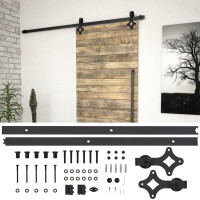 Produktbild för Skjutdörrsbeslag SKIEN 200 cm stål svart