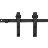 Miniatyr av produktbild för Skjutdörrsbeslag SKIEN 183 cm stål svart