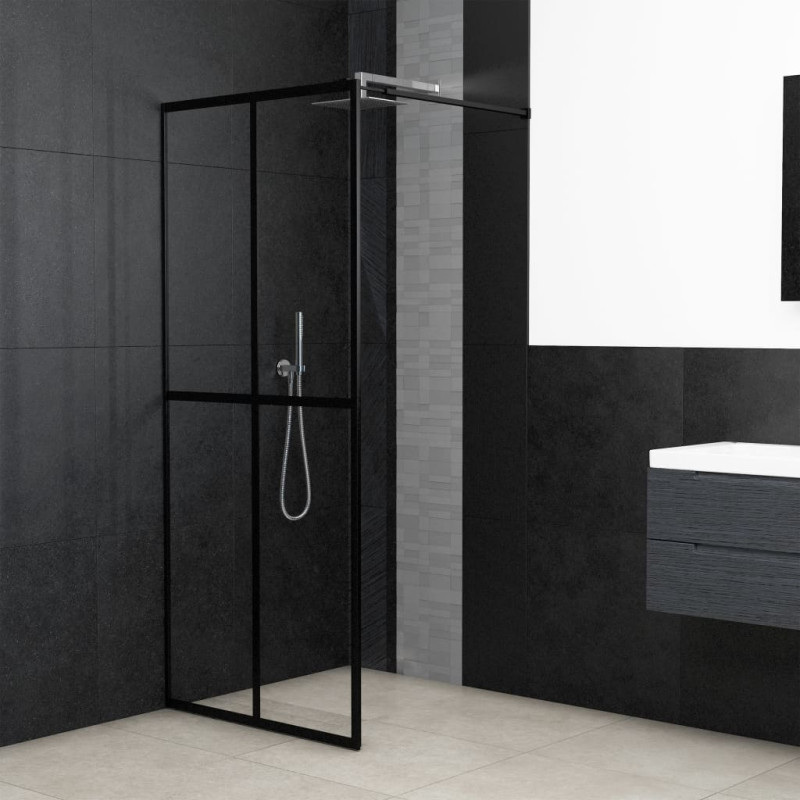 Produktbild för Duschvägg till duschkabin härdat klart glas 80x195 cm