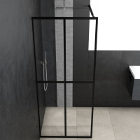 Produktbild för Duschvägg till duschkabin härdat klart glas 80x195 cm