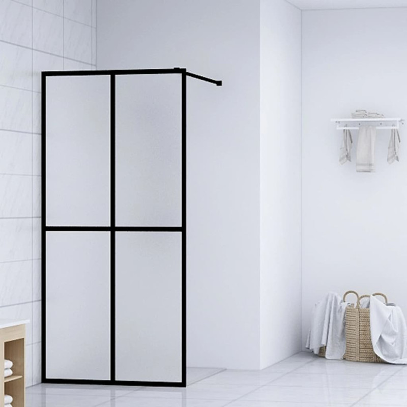 Produktbild för Duschvägg till duschkabin härdat frostat glas 100x195 cm