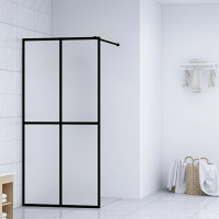 Produktbild för Duschvägg till duschkabin härdat frostat glas 140x195 cm