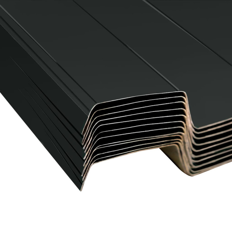 Produktbild för Takprofiler 12 st galvaniserat stål antracit