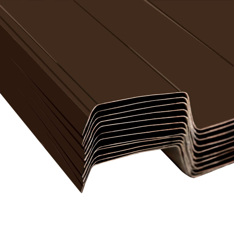 Produktbild för Takprofiler 12 st galvaniserat stål brun