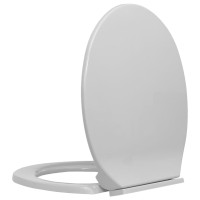Miniatyr av produktbild för Toalettsits mjuk stängning ljusgrå oval