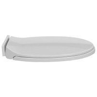 Produktbild för Toalettsits mjuk stängning ljusgrå oval