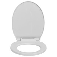 Miniatyr av produktbild för Toalettsits mjuk stängning snabbfäste ljusgrå oval