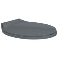 Produktbild för Toalettsits mjuk stängning grå oval