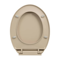 Miniatyr av produktbild för Toalettsits mjuk stängning beige oval