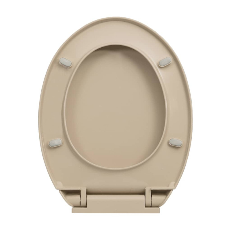 Produktbild för Toalettsits mjuk stängning beige oval