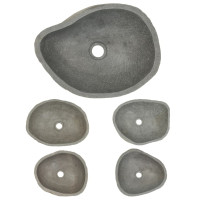 Produktbild för Handfat flodsten oval (37-46)x(29-36) cm