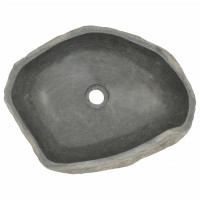 Produktbild för Handfat flodsten oval (37-46)x(29-36) cm