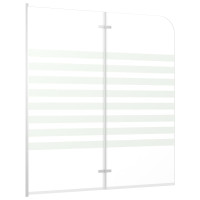 Miniatyr av produktbild för Badkarsvägg 120x140 cm härdat glas randig