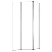 Produktbild för Badkarsvägg 2 st 104x130 cm härdat glas transparent