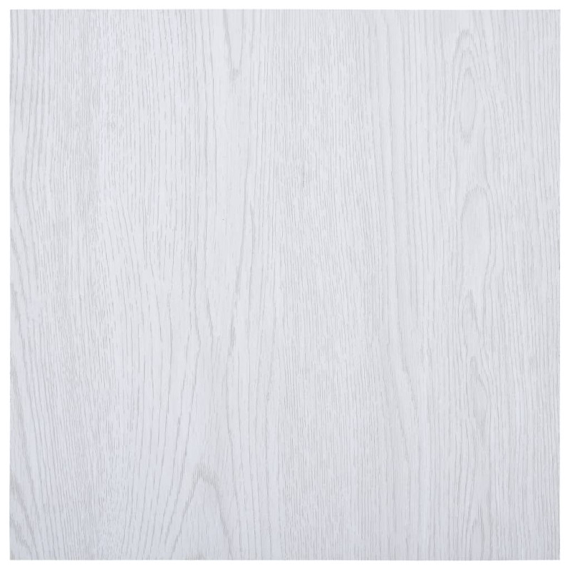 Produktbild för Självhäftande golvplankor 5,11 m² PVC vit