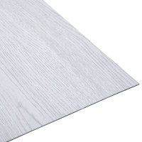 Miniatyr av produktbild för Självhäftande golvplankor 5,11 m² PVC vit