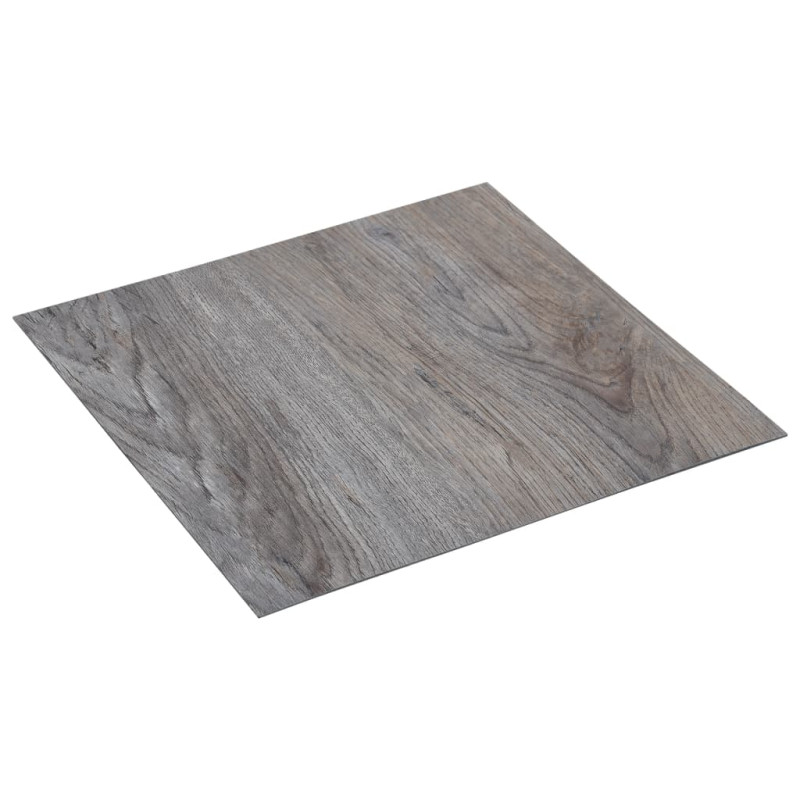 Produktbild för Självhäftande golvplankor 5,11 m² PVC ljusbrun