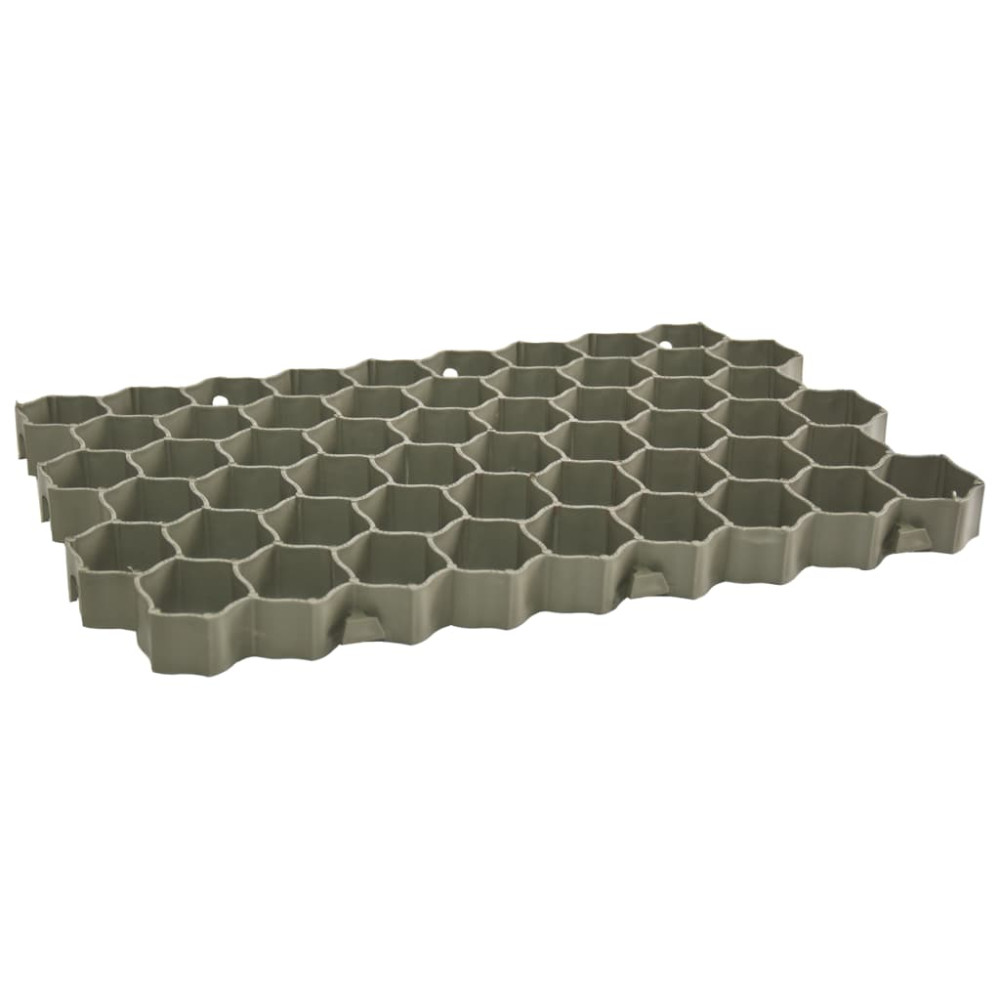 Produktbild för Gräsarmering 16 st grön 60x40x3 cm plast