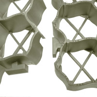 Produktbild för Gräsarmering 16 st grön 60x40x3 cm plast