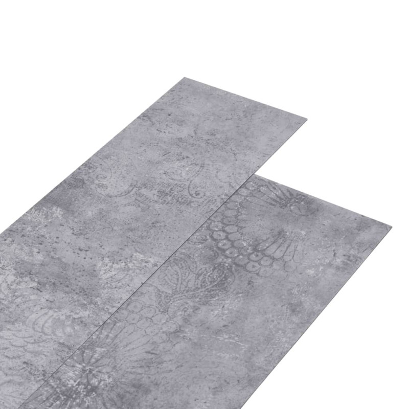 Produktbild för Ej självhäftande PVC-golvplankor 5,26 m² 2 mm cementgrå