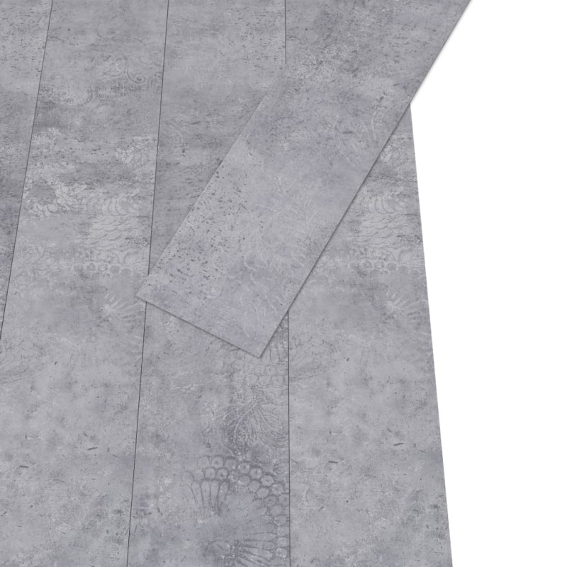 Produktbild för Ej självhäftande PVC-golvplankor 5,26 m² 2 mm cementgrå