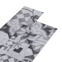 Produktbild för Ej självhäftande PVC-golvplankor 5,26 m² 2 mm grått mönster