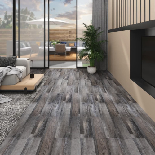 vidaXL Ej självhäftande PVC-golvplankor 5,26 m² 2 mm industriellt trä
