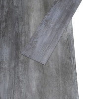 Produktbild för Ej självhäftande PVC-golvplankor 5,26 m² 2 mm glansig grå