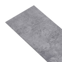 Produktbild för Golvbrädor PVC 4,46 m² 3 mm självhäftande cementgrå