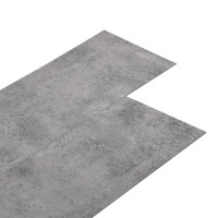 Produktbild för Golvbrädor PVC 4,46 m² 3 mm självhäftande cement brun