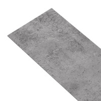 Produktbild för Golvbrädor PVC 4,46 m² 3 mm självhäftande cement brun