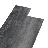 Produktbild för Golvbrädor PVC 4,46 m² 3 mm självhäftande glansig grå
