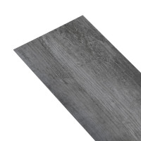 Produktbild för Golvbrädor PVC 4,46 m² 3 mm självhäftande glansig grå