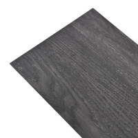 Miniatyr av produktbild för Ej självhäftande PVC-golvplankor 4,46 m² 3 mm svart