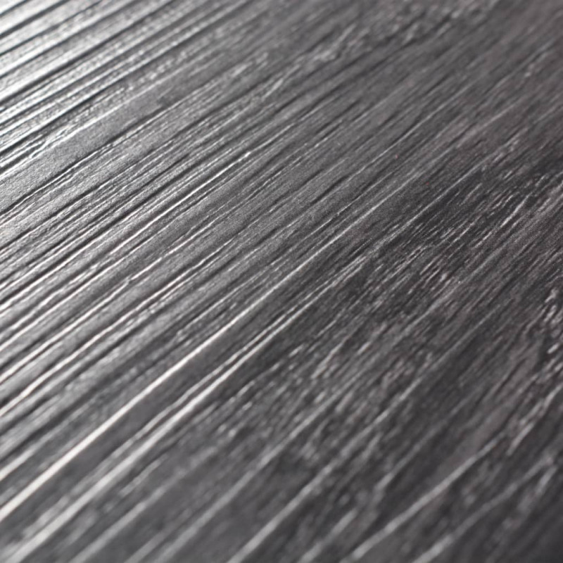 Produktbild för Ej självhäftande PVC-golvplankor 4,46 m² 3 mm svart