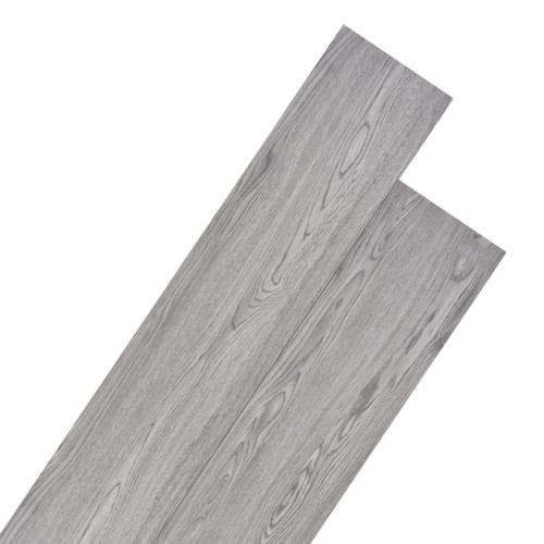 vidaXL Ej självhäftande PVC-golvplankor 4,46 m² 3 mm mörkgrå