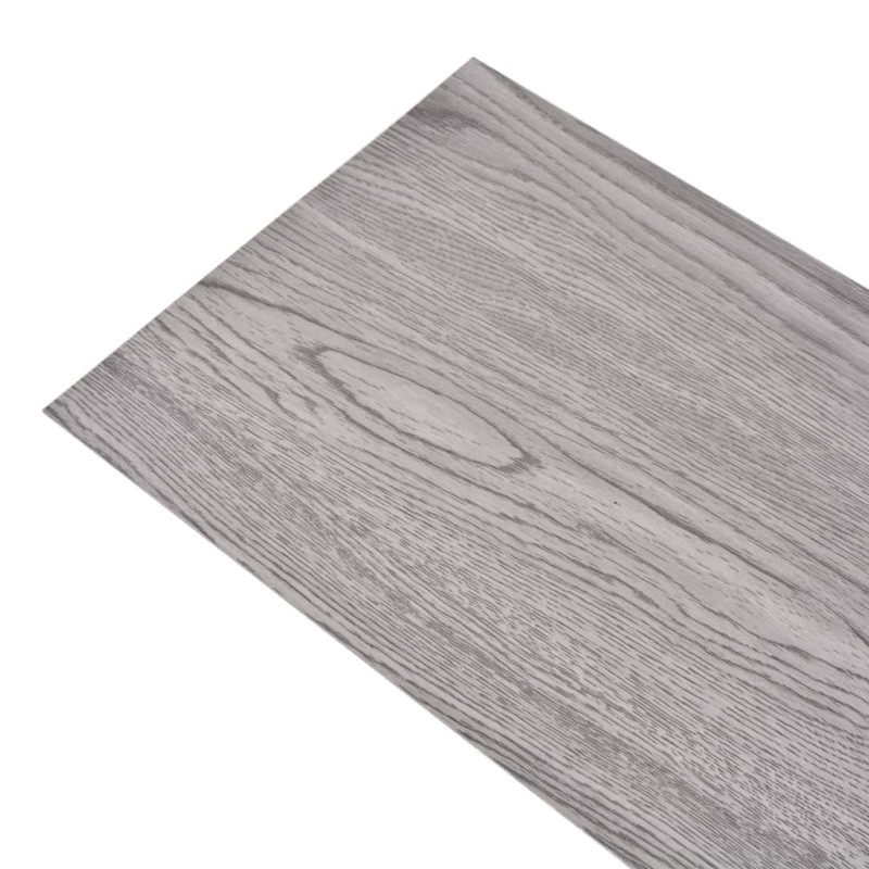 Produktbild för Ej självhäftande PVC-golvplankor 4,46 m² 3 mm mörkgrå