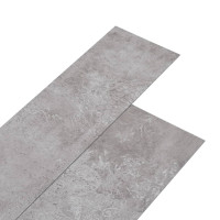 Produktbild för PVC-golvbrädor 5,02 m² 2 mm självhäftande jordgrå