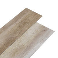 Produktbild för PVC-golvbrädor 5,02 m² självhäftande 2 mm kalkfärgat trä