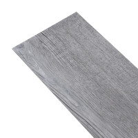 Produktbild för PVC-golvbrädor 5,02 m² självhäftande 2 mm mattgrått trä