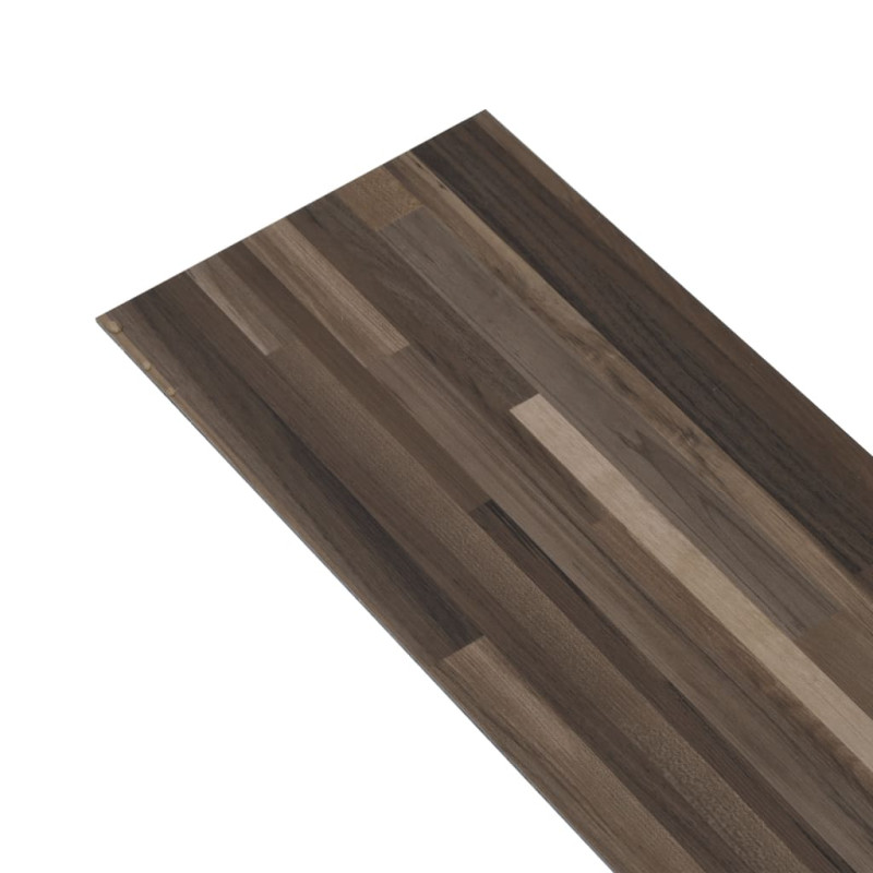 Produktbild för PVC-golvbrädor 5,02 m² självhäftande 2 mm brunrandiga