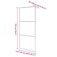 Produktbild för Duschvägg med klart ESG-glas 115x195 cm
