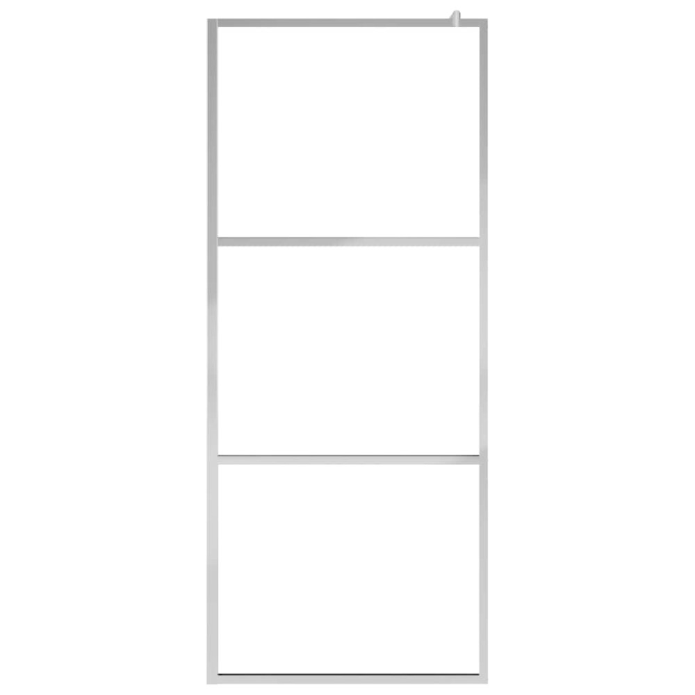 Produktbild för Duschvägg med halvfrostat ESG-glas 115x195 cm