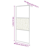 Produktbild för Duschvägg med ESG-glas stendesign 90x195 cm