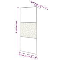 Produktbild för Duschvägg med ESG-glas stendesign 140x195 cm