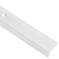 Produktbild för Trappnäsor i L-form 15 st aluminium 100 cm silver